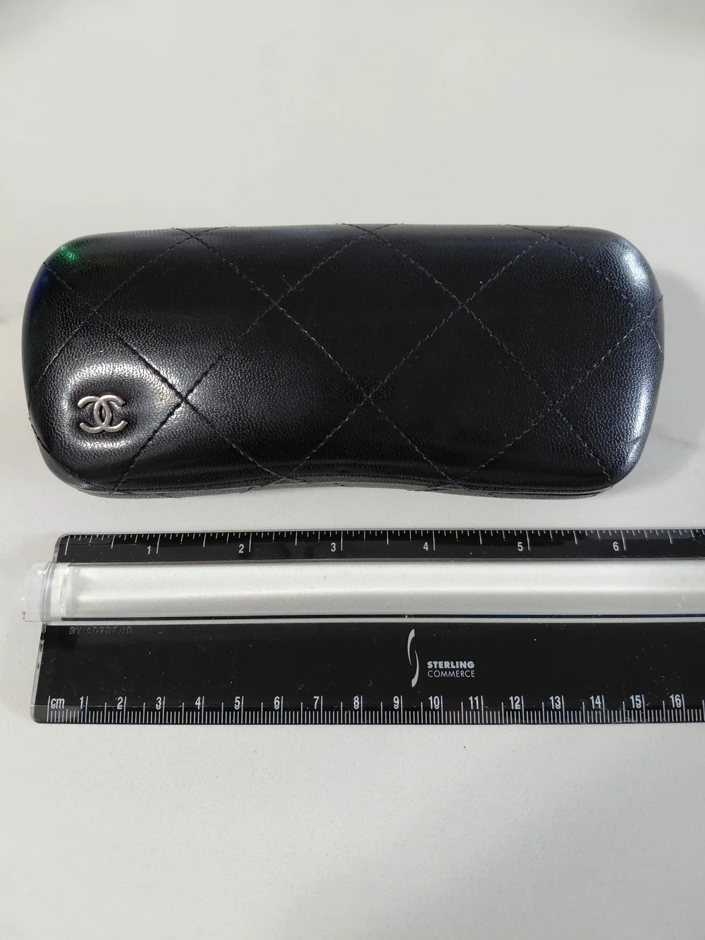 CHANEL Black Quilted Sunglasses Case